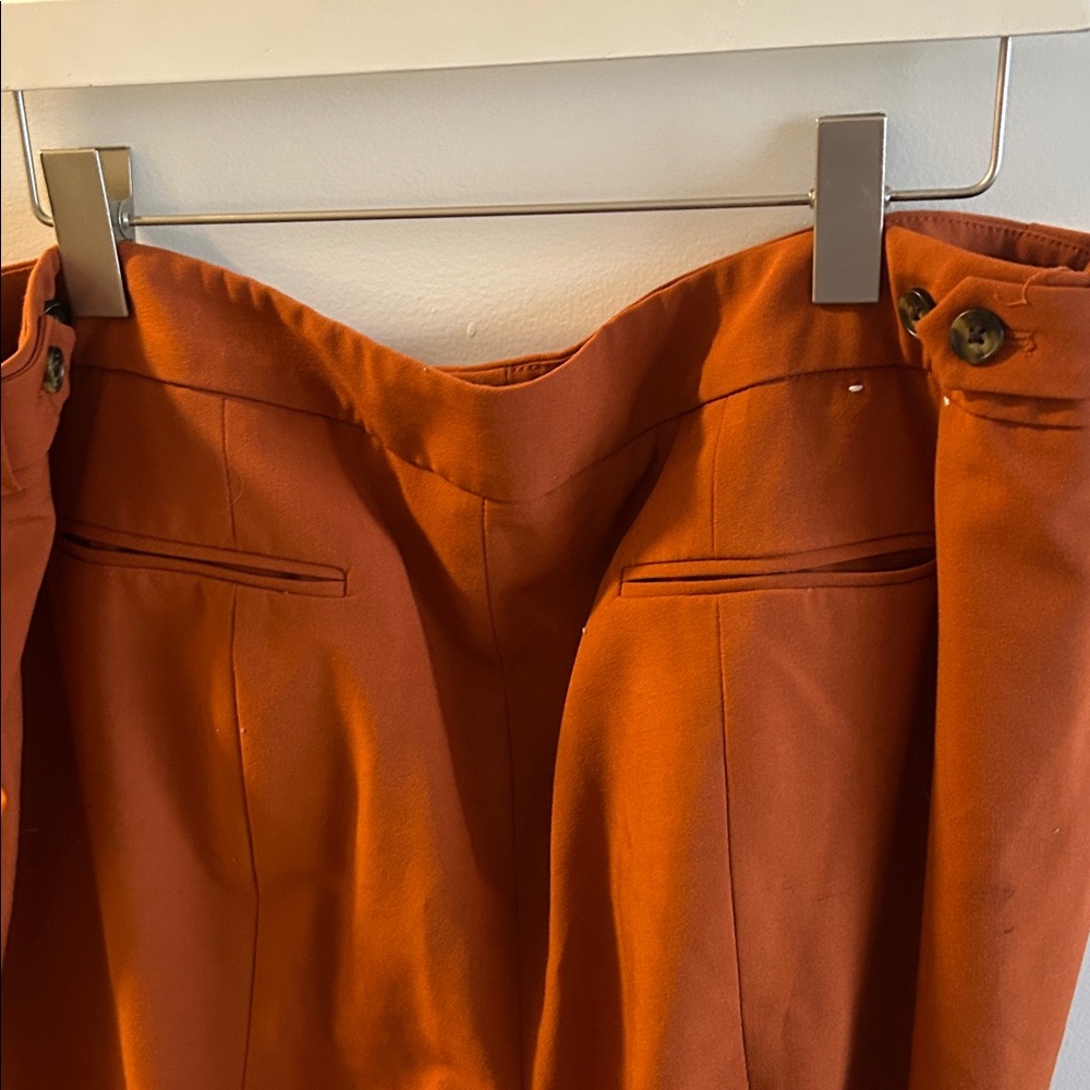 Calvin Klein Rust Orange Highline Dress Pants - 16W - Picture 4 of 4